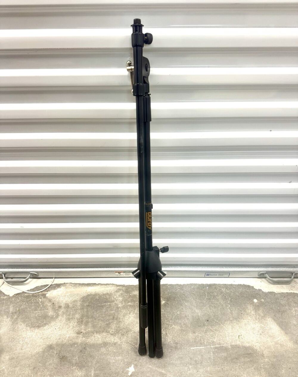 On-Stage MS-5230B Black Metal Foldable Height-Adjustable Mic Boom Tripod Stand